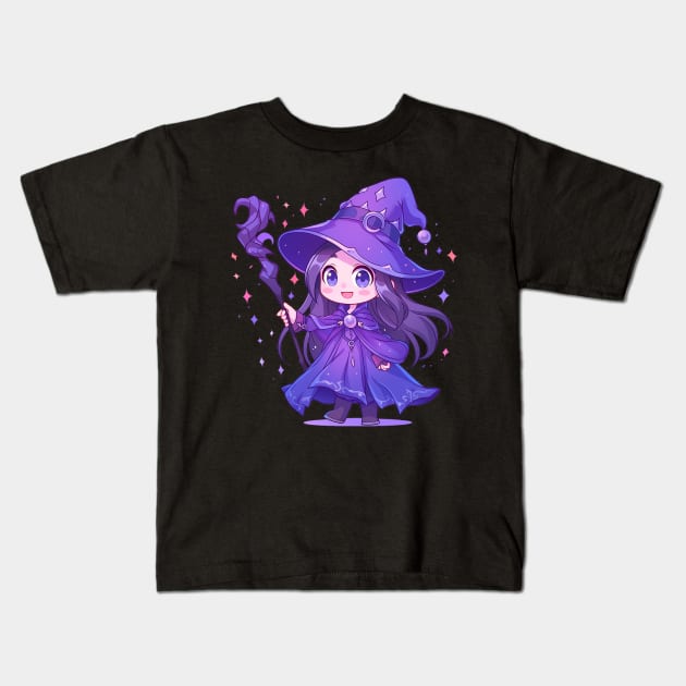 cute witch Kids T-Shirt by piratesnow